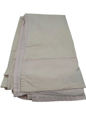 Cuddledown Light Pink 100% Organic Cotton Twin Flat Sheet Classic Bedding